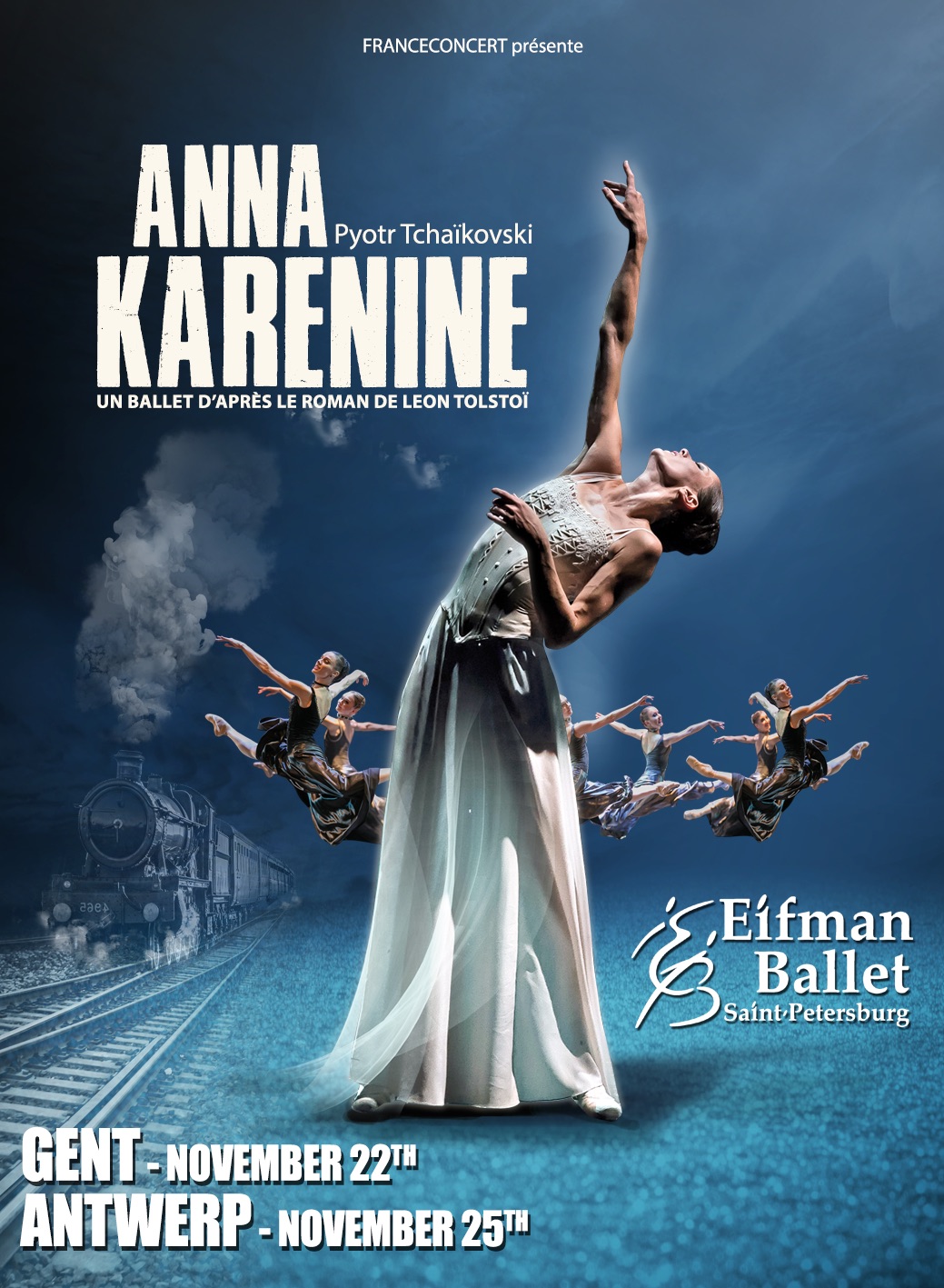 Affiche. Anvers-Gand. Anna Karenine. Eifman Ballet, Saint-Péterbourg. 2018-11-22